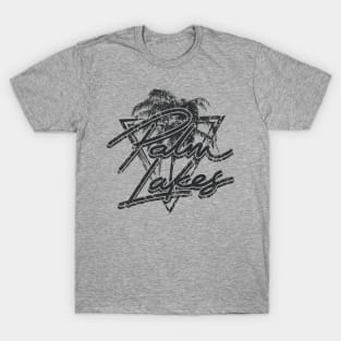 Palm Lakes Logo. Black With Distressed Look. T-Shirt